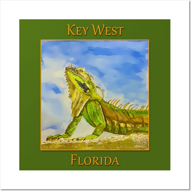 Key West Florida Iguana - WelshDesigns Wall Art by WelshDesigns